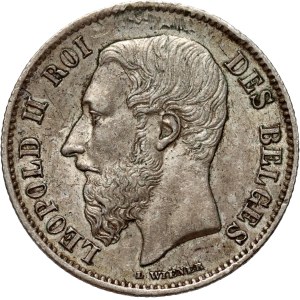 Belgie, Leopold II., 50 centimů, 1867, Brusel
