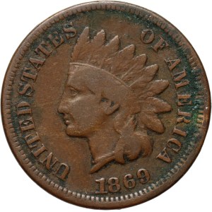 United States of America, Cent 1869, Indian Head