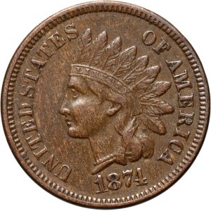 United States of America, Cent 1874, Indian Head