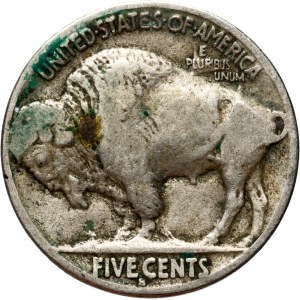 United States of America, 5 Cents 1917 S, San Francisco, Buffalo Nickel