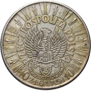 Second Polish Republic, 10 zlotych, 1934, Warsaw, Józef Piłsudski, Strzelecki Eagle