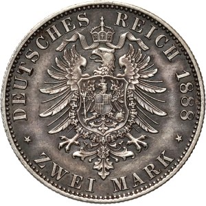 Germany, Prussia, Friedrich III, 2 Mark 1888 A, Berlin