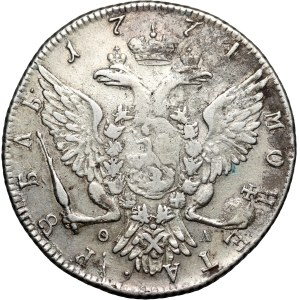 Rusko, Kateřina II., rubl 1774 СПБ ФЛ, Petrohrad