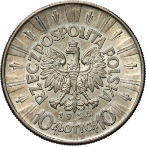 Second Polish Republic, 10 zlotych, 1936, Warsaw, Józef Piłsudski