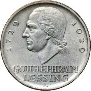 Deutschland, Weimarer Republik, 5 Mark 1929 A, Berlin, Lessing