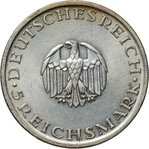 Deutschland, Weimarer Republik, 5 Mark 1929 A, Berlin, Lessing