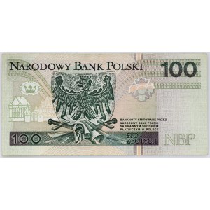 Third Republic of Poland, 100 zlotych, March 25, 1994, YA series, the rarest replacement series, printed by PWPW