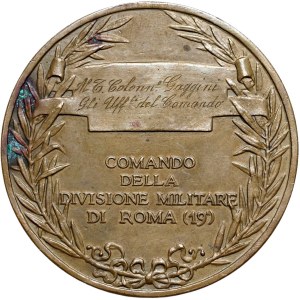 Italy, 1930 medal, Command of the 19th Military Division in Rome