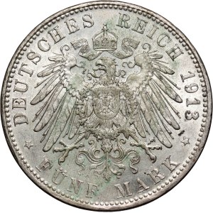 Germany, Bavaria, Otto, 5 Mark 1913 D, Munich