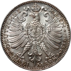 Deutschland, Sachsen-Weimar-Eisenach, Wilhelm Ernst, 3 Mark 1915 A, Berlin, 100-jähriges Jubiläum des Herzogtums