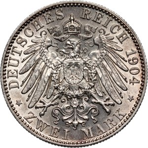 Germany, Saxony, George I, 2 Mark 1904 E, Death of King George