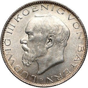 Germany, Bavaria, Ludwig III, 2 Mark 1914 D, Munich