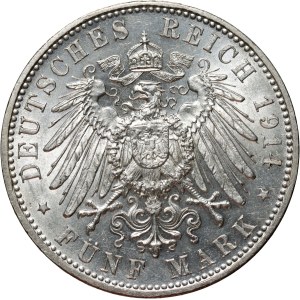 Deutschland, Bayern, Ludwig III., 5 Mark 1914 D, München