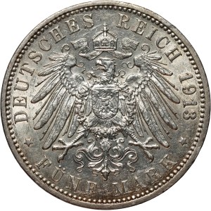 Germany, Hamburg, 5 Mark 1913 J