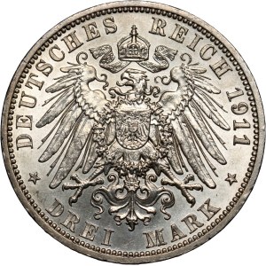 Deutschland, Schaumburg-Lippe, Georg II., 3 Mark (posthum) 1911 A, Berlin