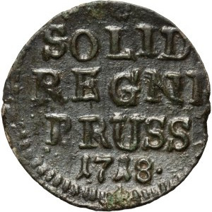 Deutschland, Preußen, Friedrich Wilhelm I., Schilling 1718 CG, Königsberg
