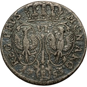 Germany, Prussia, Frederick II, 6 Gröscher 1755 E, Königsberg