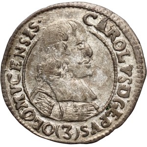 Bohemia, Olomouc, Charles II of Liechtenstein-Kastelkorn, 3 Kreuzer 1669