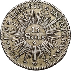Switzerland, Geneva, 15 Sols 1794 W