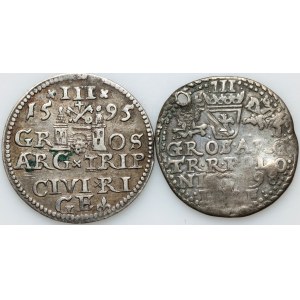 Sigismund III Vasa, set of trojaks from 1595–1598 (2 pieces)