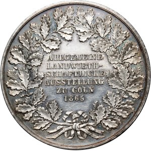 Germany, Prussia, Award Medal from 1865, Agricultural Exhibition in Cologne