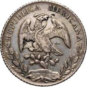 Mexico, 8 Reales 1883 Mo MH, Mexico, countermarks