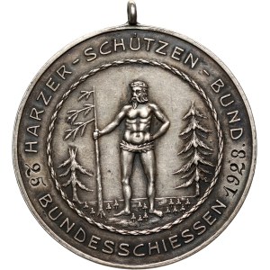 Deutschland, Harz, Schießmedaille aus dem Jahr 1928, 25. Schießwettbewerb in Stadtoldendorf