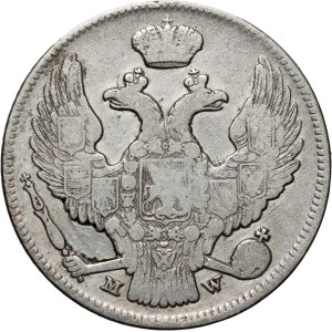 Russian Partition, Nicholas I, 30 kopecks = 2 zlote, 1838 MW, Warsaw