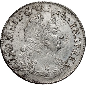 France, Louis XIV, 1/2 Ecu 1693, overstruck