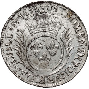 France, Louis XIV, 1/2 Ecu 1693, overstruck