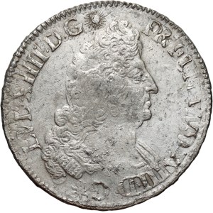 France, Louis XIV, 1/2 ecu 16??, overstruck