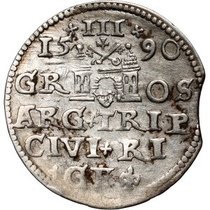 Sigismund III Vasa, 1590 trojak, Riga