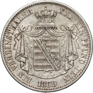Germany, Saxony-Altenburg, Ernest I, Thaler 1869 B, Dresden