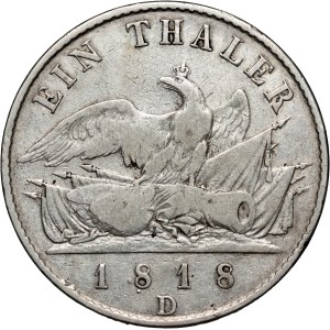 Deutschland, Preußen, Friedrich Wilhelm III., Taler 1818 D, Düsseldorf