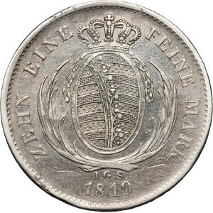 Allemagne, Saxe, Frédéric-Auguste Ier, thaler de 1819 IGS, Dresde