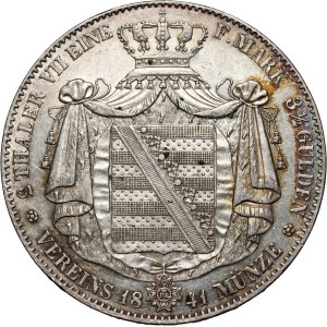 Germany, Saxony, Frederick August II, 2 Thalers 1841 G, Dresden