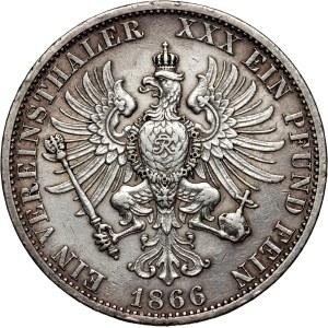 Deutschland, Preußen, Wilhelm I., Taler 1866 A, Berlin