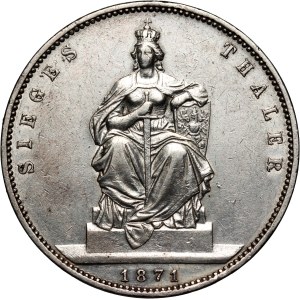 Germany, Prussia, Wilhelm I, Siegestaler 1871 A, Berlin