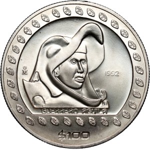 Mexico, 100 Pesos 1992, Guerrero Aguila, ounce of silver