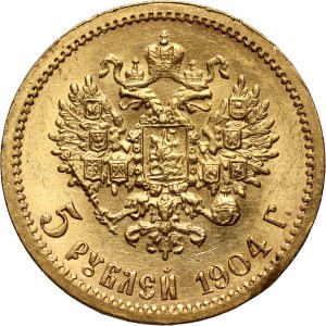 Russie, Nicolas II, 5 roubles 1904 (АР), Saint-Pétersbourg