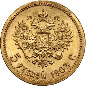Rusko, Mikuláš II., 5 rublů, 1903 (AP), Petrohrad