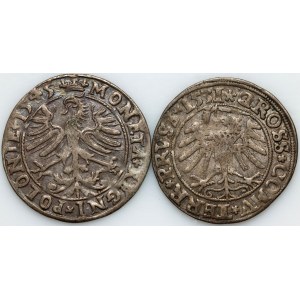 Sigismund I. der Alte, Groschen-Set aus den Jahren 1531–1545 (2 Stück)