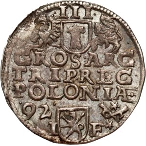 Zygmunt III Waza, trojak 1592, Poznań