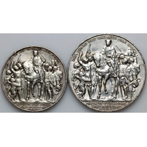 Germany, Prussia, Wilhelm II, coin set from 1913, Berlin, 100th anniversary of the Battle of Leipzig, (2 pieces)