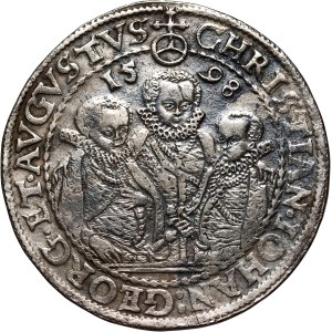 Germany, Saxony, Christian II, John George and August, Thaler 1598 HB, Dresden