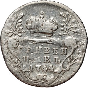 Russia, Elizabeth I, 10 Kopecks (grivennik) 1744, Moscow