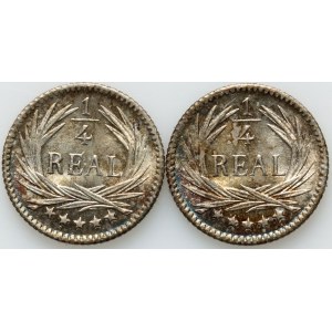 Guatemala, série de pièces de 1/4 de real de 1896 (2 pièces)