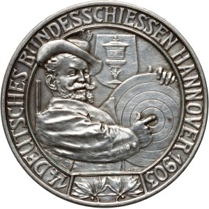 Germany, Shooting medal from 1903, 14th German Federal Shooting Competition in Hanover