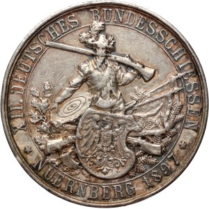 Germany, shooting medal from 1897, 12th German Federal Shooting Competition in Nuremberg