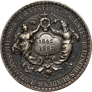 Germany, shooting medal from 1887, 9th German Federal Shooting Competition in Frankfurt